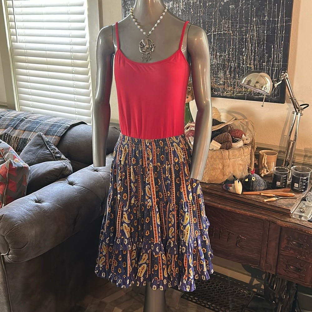 Vintage 1970’s Tiered Square Dance Style Skirt